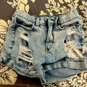Ripped jeans shorts